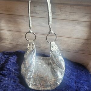 Glamorous Silver Hobo Bag